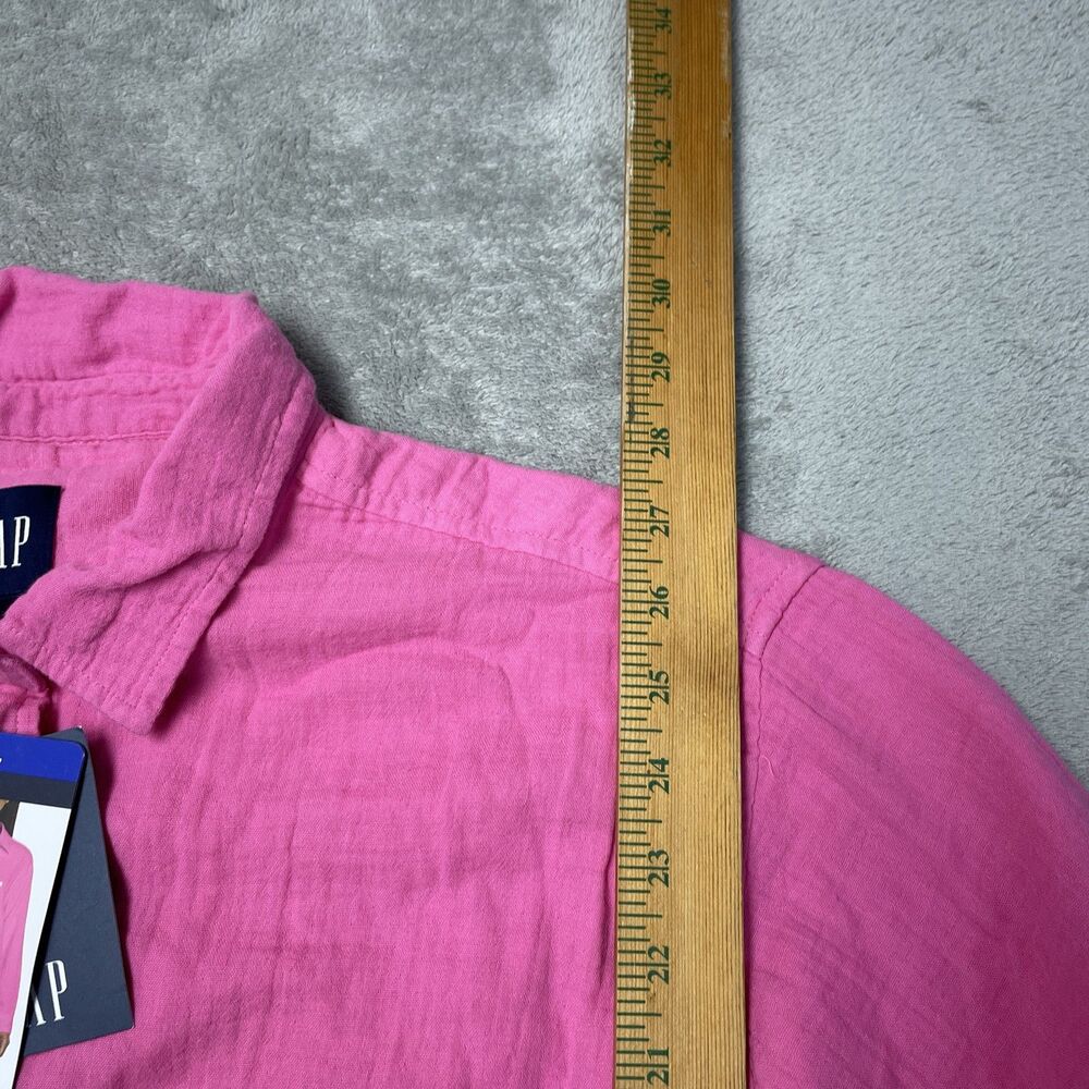 GAP Women's L Blouse Pink Cotton H1111 - Picture 4 of 8
